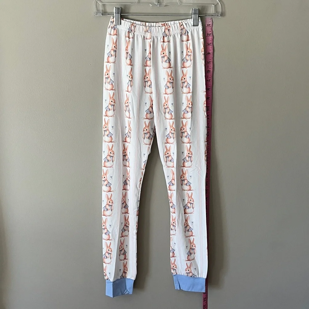 New! The Bella Bean Bunny Pajama Set Easter Spring Size 8 NWT - Picture 3 of 9